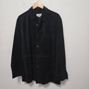 Vintage Clairbourne Luxe Black Suede Jacket Size L